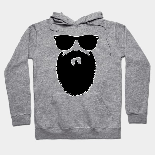 Hipster Beard and Moustache Funny Men Apparel Hoodie by dconciente